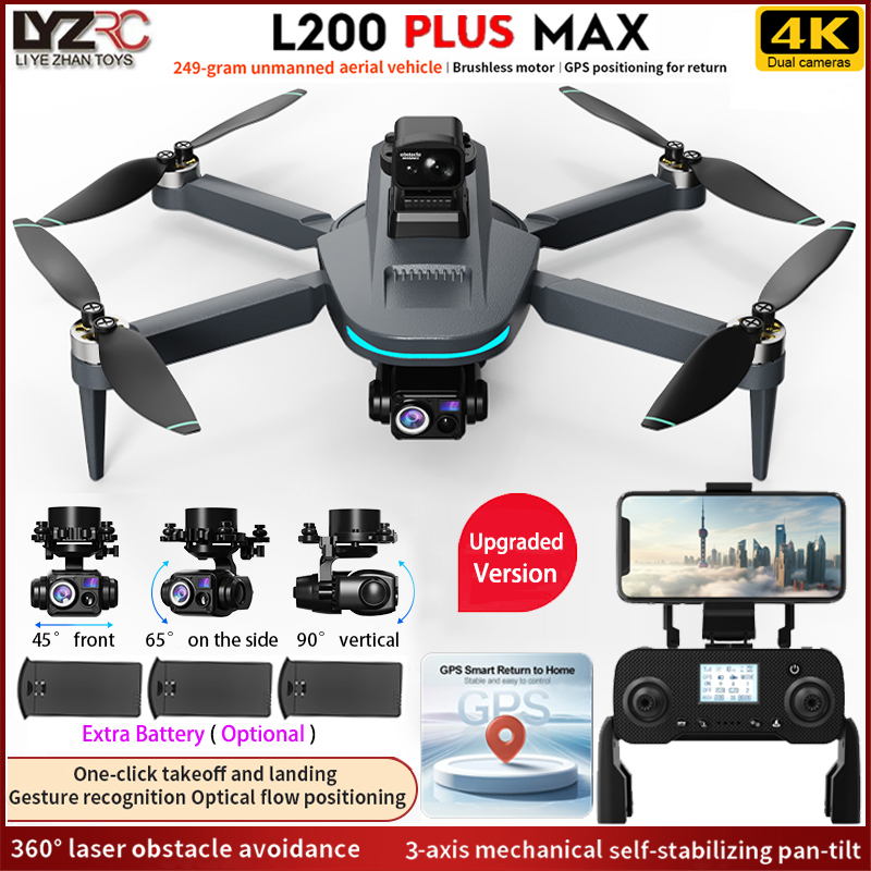 Drone Camera With Gimbal - NEW L200 PLUS MAX GPS Drone